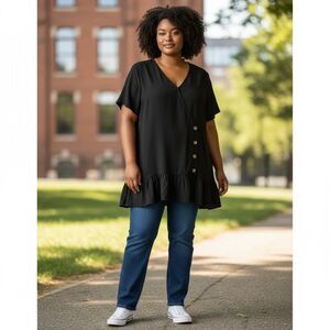 ASOS side button blouse